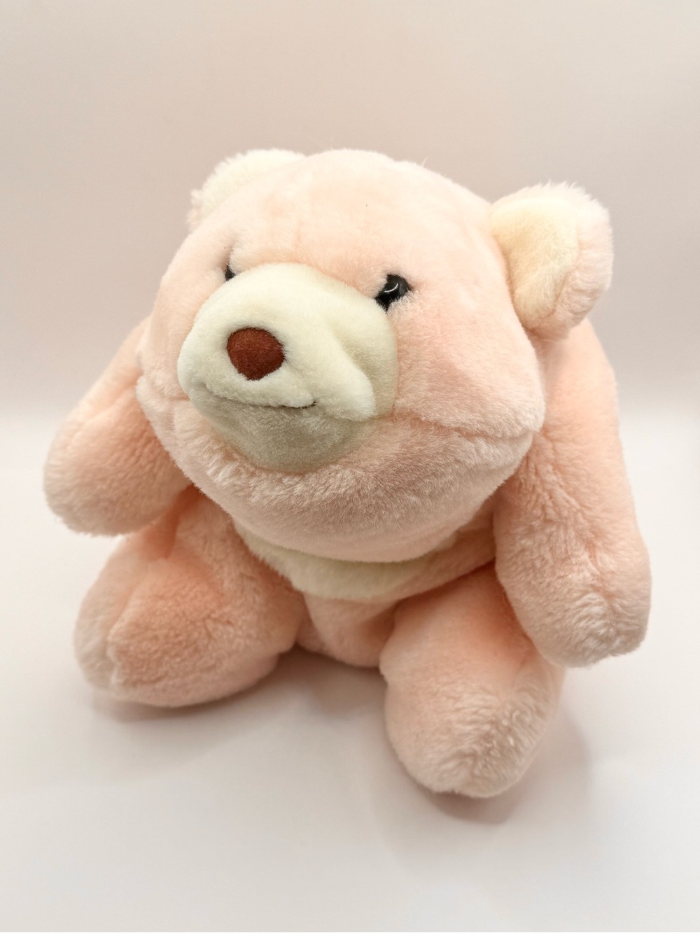 Vintage 1980 Gund Snuffles Pink Polar Bear Plush Stuffed Animal Toy 12”